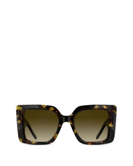 Karl Lagerfeld Green Tortoiseshell-Pattern Sunglasses