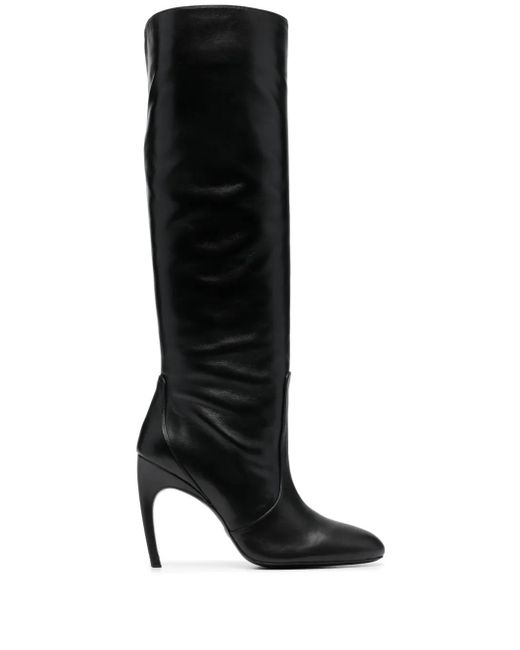 Stuart Weitzman Black Luxecurve 100Mm Round-Toe Boots