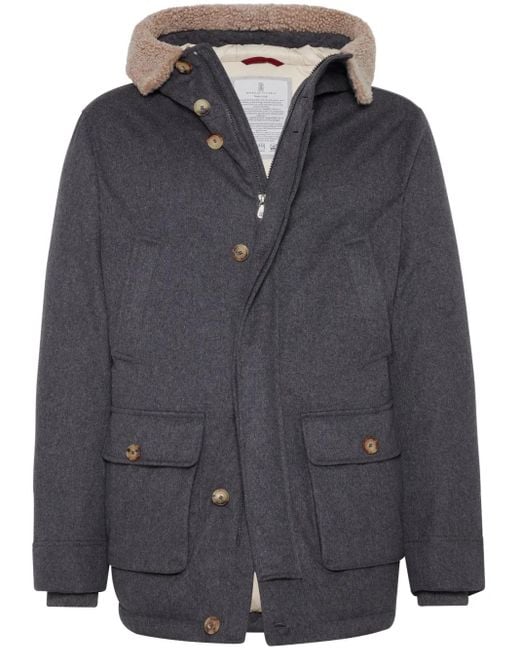 Brunello Cucinelli Blue Luxury Puffer Jacket For for men