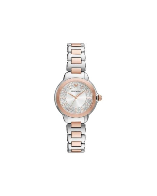 Emporio Armani White Edelstahl 32Mm