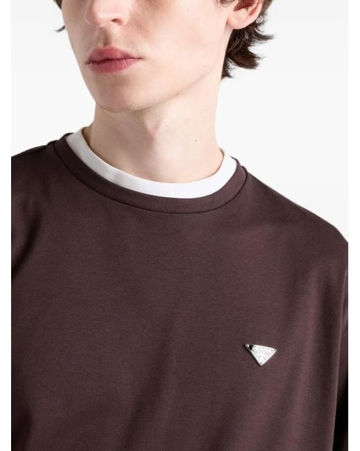 Prada Red Cotton T-Shirt for men