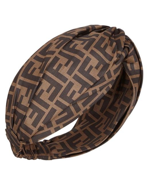 Fendi Ff-motif Hairband in Brown | Lyst
