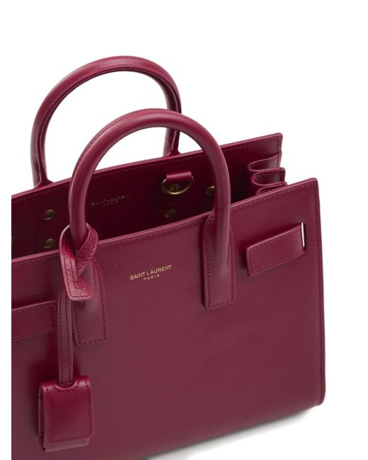 Bolso Shopper Sac De Jour Pequeño Saint Laurent de color Purple