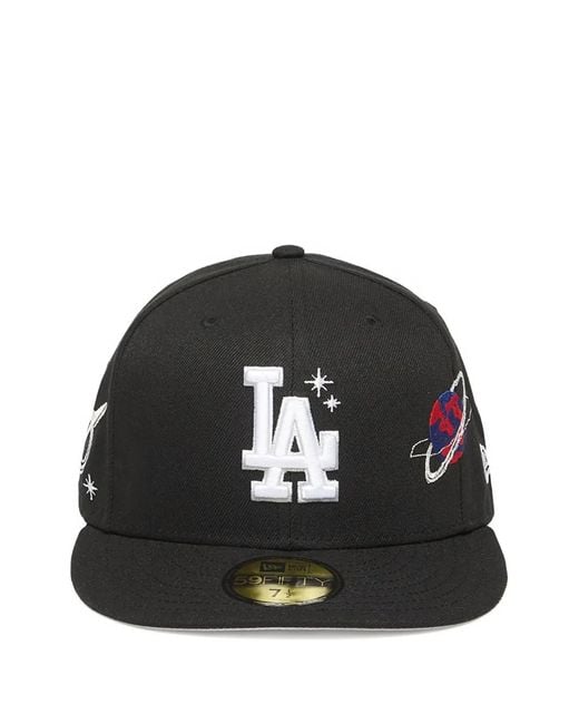 KTZ Black La Dodgers Mlb Planet Icon 59Fifty Fitted Cap