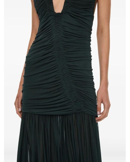 Christopher Esber Green Orion Ruched Gown