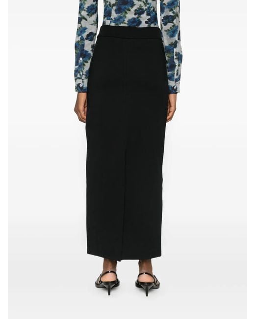 Coperni Black Straight Maxi Skirt