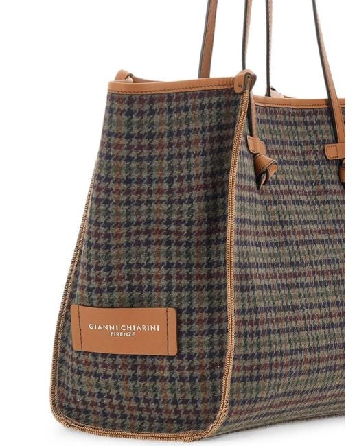 MARCELLA CLUB Gray Marcella Houndstooth Tote Bag