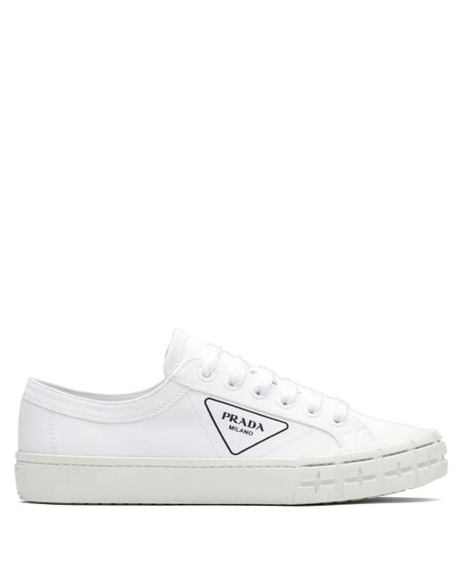 メンズ Prada プラダ ロゴ スニーカー White