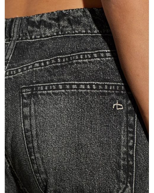 Rag & Bone Black Trousers With 'Jeans' Effect