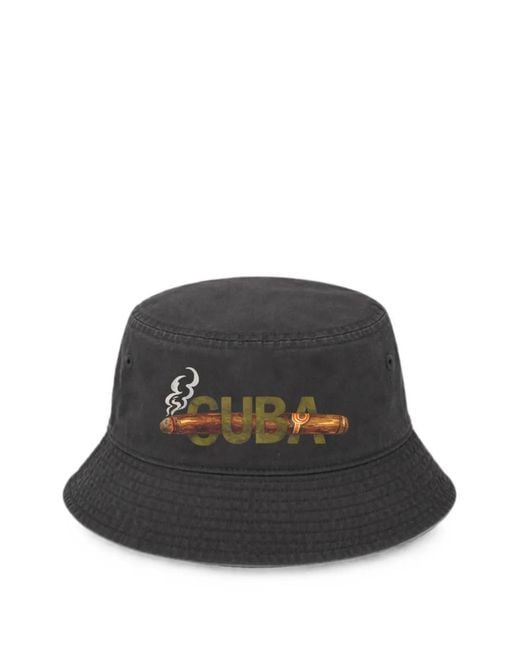 Melt Black Cuba-Print Bucket Hat