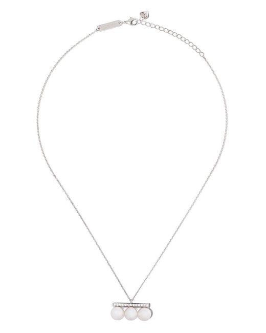 Tasaki 18kt White Gold Balance Neo Diamond Pave Pendant in Silver  (Metallic) - Lyst