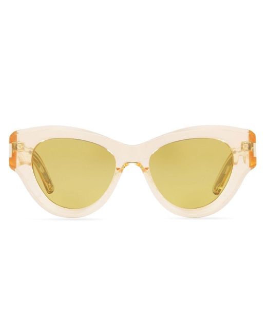 Saint Laurent Yellow Sl 506 Cat-eye Frame Sunglasses