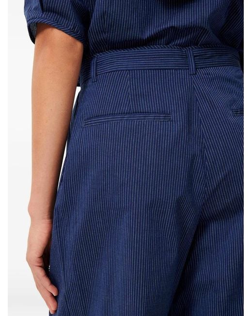 Sessun Blue Provencia Pinstripe-Pattern Trousers