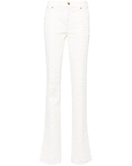 Blumarine White Mid-rise Straight-leg Jeans