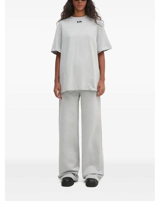 ROTATE BIRGER CHRISTENSEN Gray Weite Hose Mit Logo-Schild
