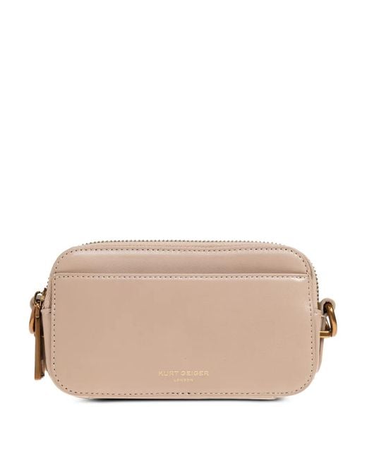 Kurt Geiger Brown Small Shoreditch Leather Cross Body Bag