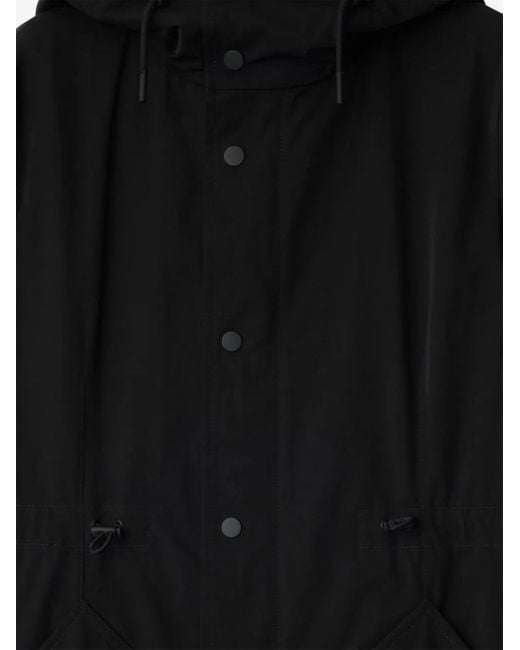 Burberry Black Button-Up Parka