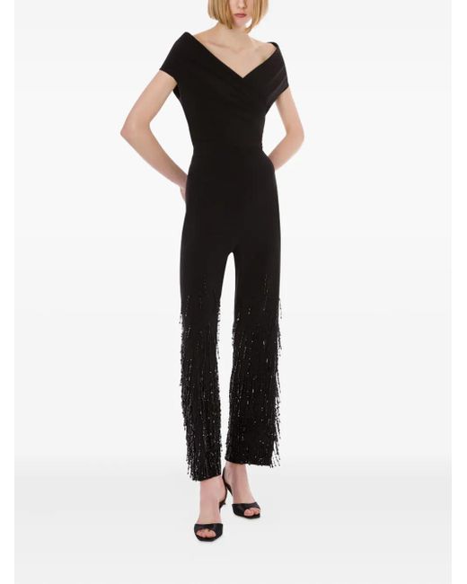 Alberta Ferretti Black Stretch Wool Top