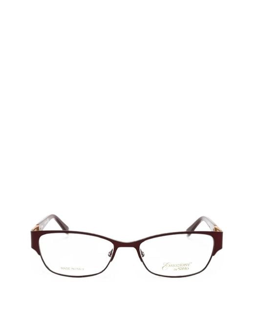 Emozioni White Rectangle-Frame Glasses