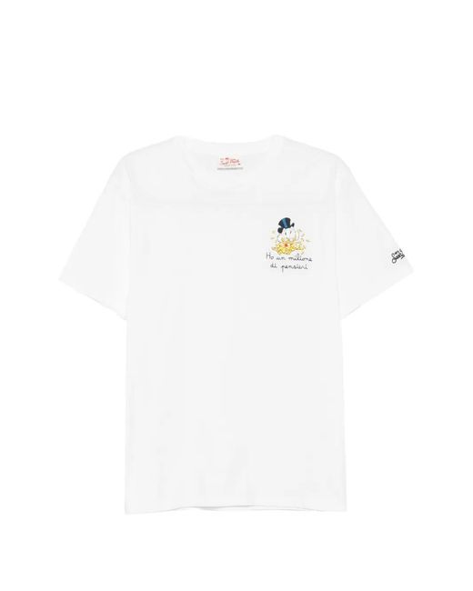 Mc2 Saint Barth White Printed T-Shirt for men