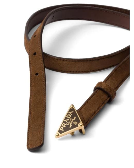 Prada Brown Suede Belt
