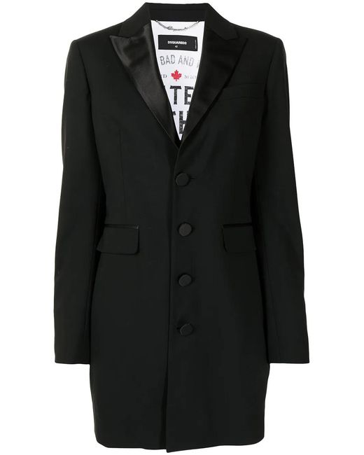 DSquared² Black Suit Jacket Mini Dress