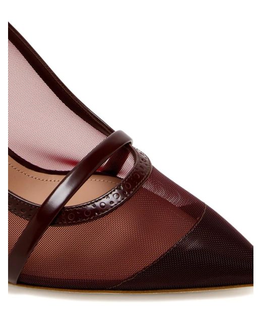 Malone Souliers シアーメッシュミュール 70mm Brown