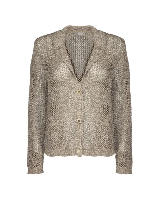 Kangra Gray Sequin Mesh Blazer