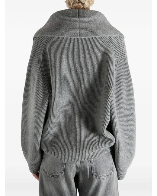 Totême  Gray Wool Cardigan