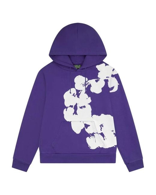DENIM TEARS Purple Big Cotton Wreath Hoodie for men