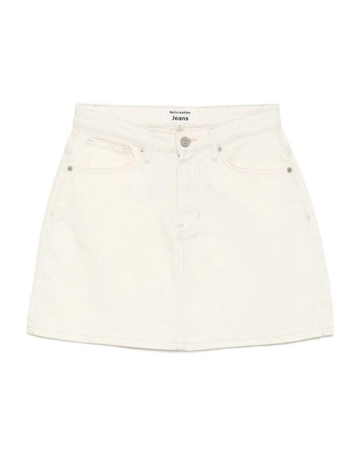 Reformation Lydia ミニスカート White