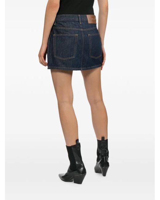 Helmut Lang Mini Spijkerrok in het Blue
