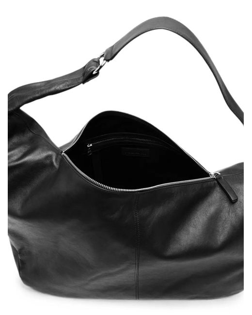 Paloma Wool Black Dry Leather Shoulder Bag