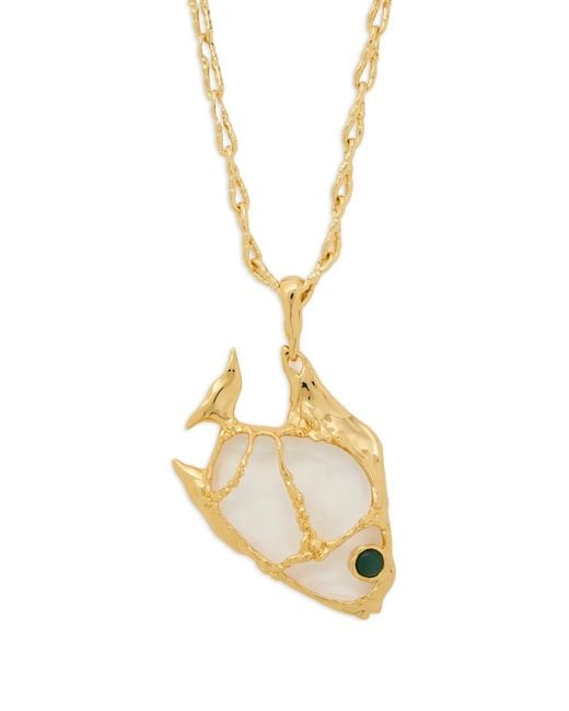 Alexis Metallic Angelfish-Pendant Necklace
