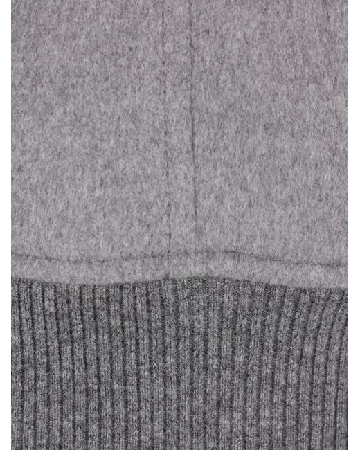 Brunello Cucinelli Gray Button-Up Wool Jacket for men