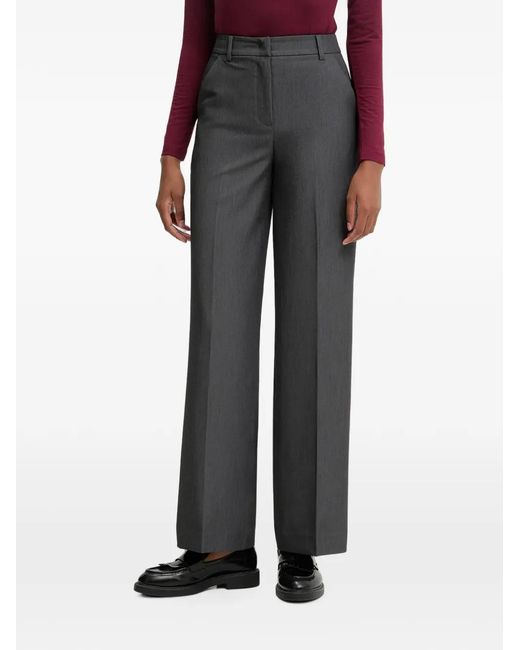 Benetton Black Pressed-Crease Trousers