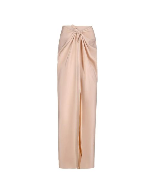 Stephan Janson White Knot Detail Long Skirt
