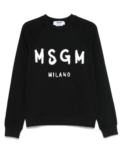 MSGM Black Logo Sweatshirt
