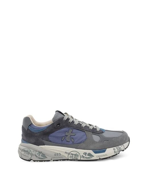 Premiata Blue Mase 25 8021 Panelled Sneakers for men