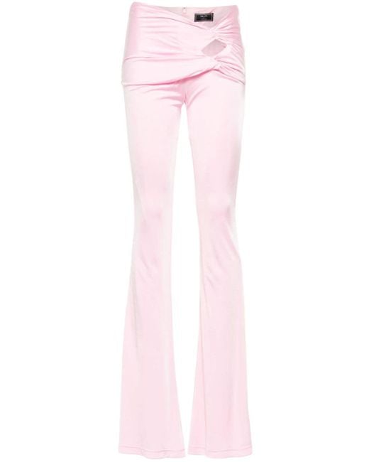Versace Pink Knotted Flared Trousers