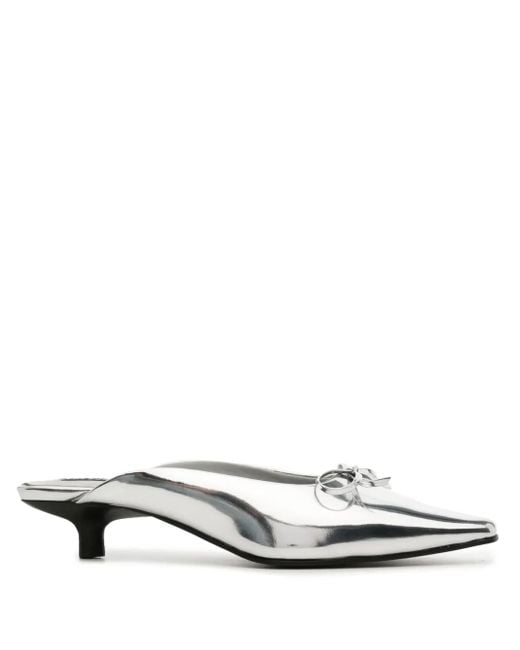 Senso White Fenton Ii Patent Leather Mules