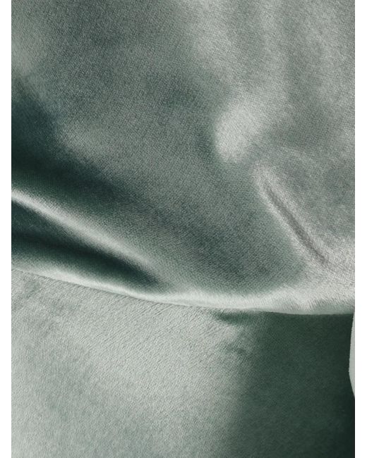 Alberta Ferretti Blue Draped Cowl-Neck Midi Dress