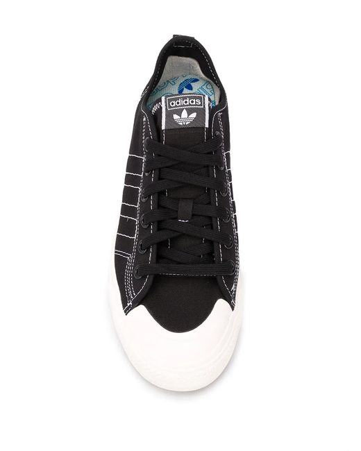 Adidas Black Nizza Rf Canvas Trainers for men