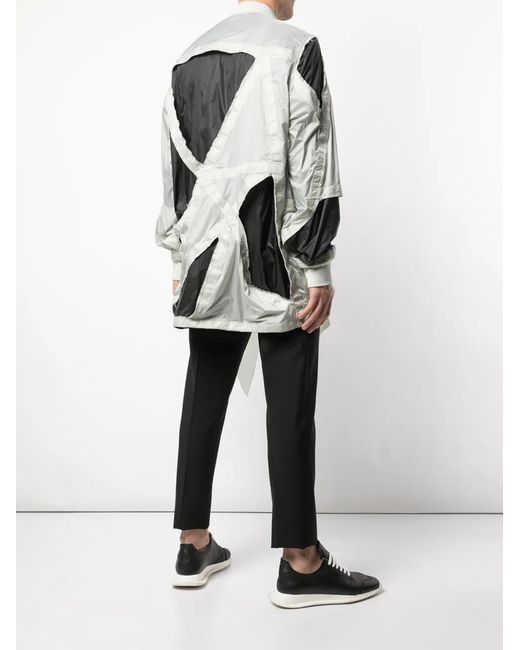 Rick Owens Gray Cut-Out Detail Jacket for men