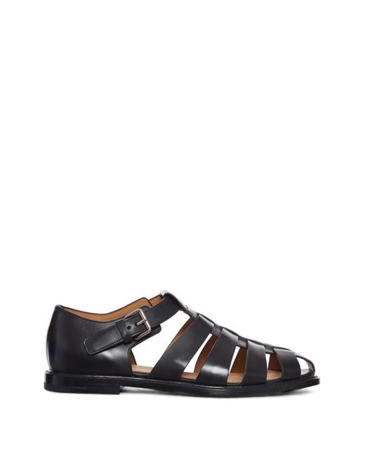 Church's White Fume Leather Sandals for men