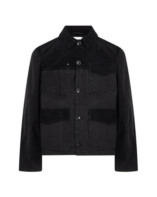 YMC Black Files Corduroy-Panelled Jacket for men