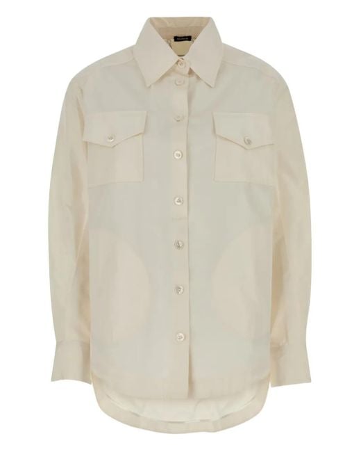 Kiton White Double-Pocket Shirt