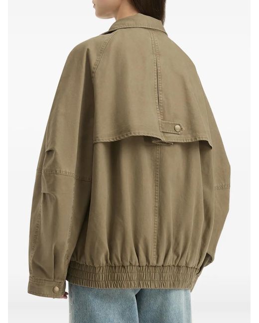 B+ AB Green Button-Fastening Pocket Jacket