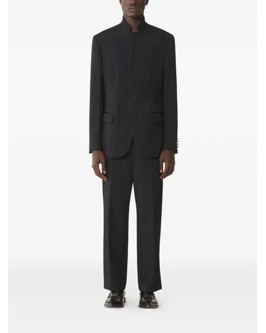 Lanvin Black Buttoned Wool Blazer for men