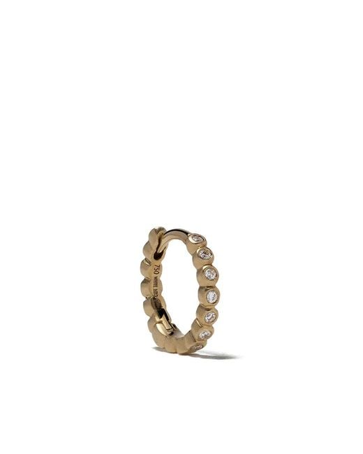 We by WHITEbIRD Metallic 18Kt Diamond Estelle Hoop Single Earring